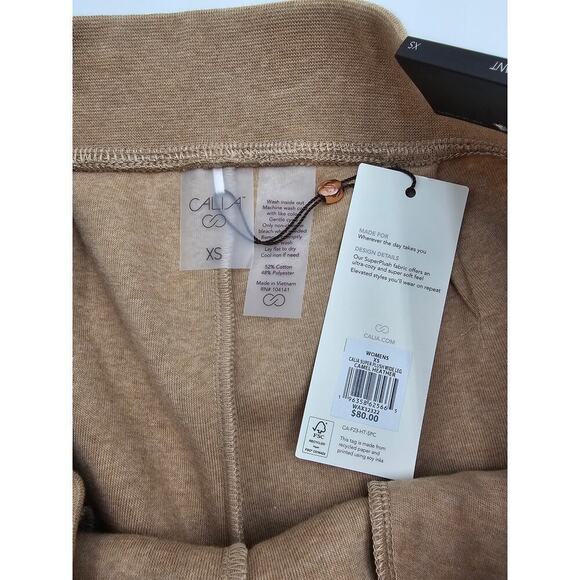 CALIA Women's XS Camel Heather Super Plush Wide Leg Pant NWT - Picture 3 of 7